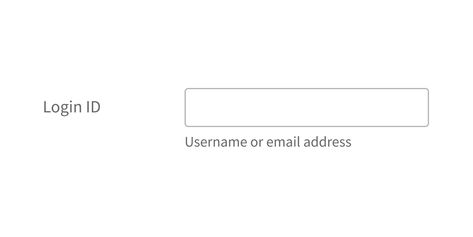 <p>Include important information or helpful tips as hint text.</p>
