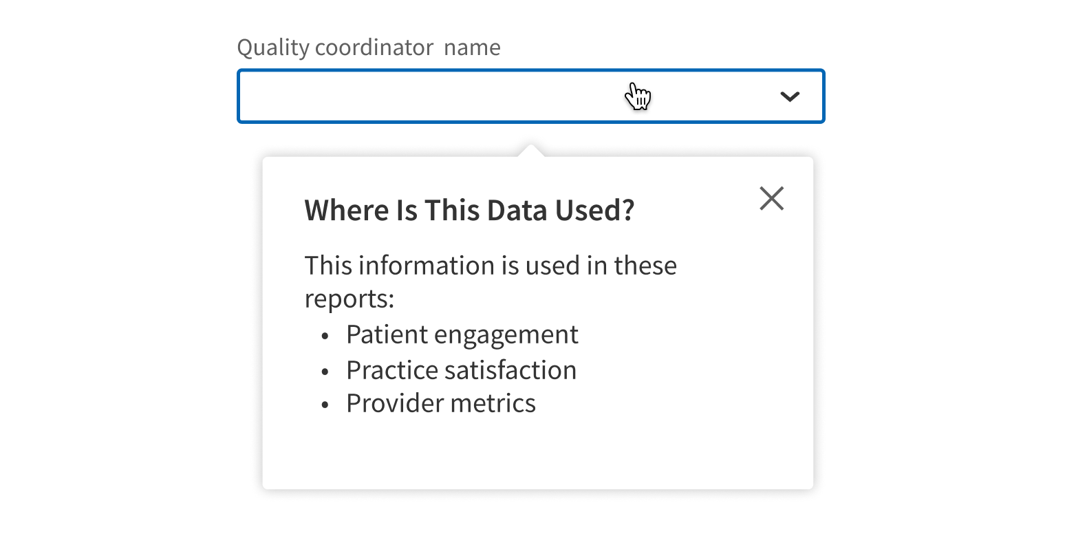 <p>Use for hint text, “Learn more” links, or other informative content.</p>