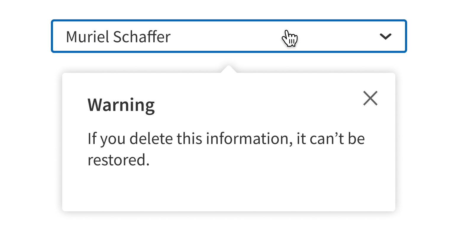 <p>Use for alerts, warnings, or other messages that require users’ focused attention.</p>