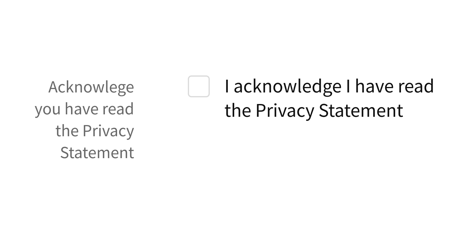 <p>Write label and description text that together are repetitive or confusing.</p>