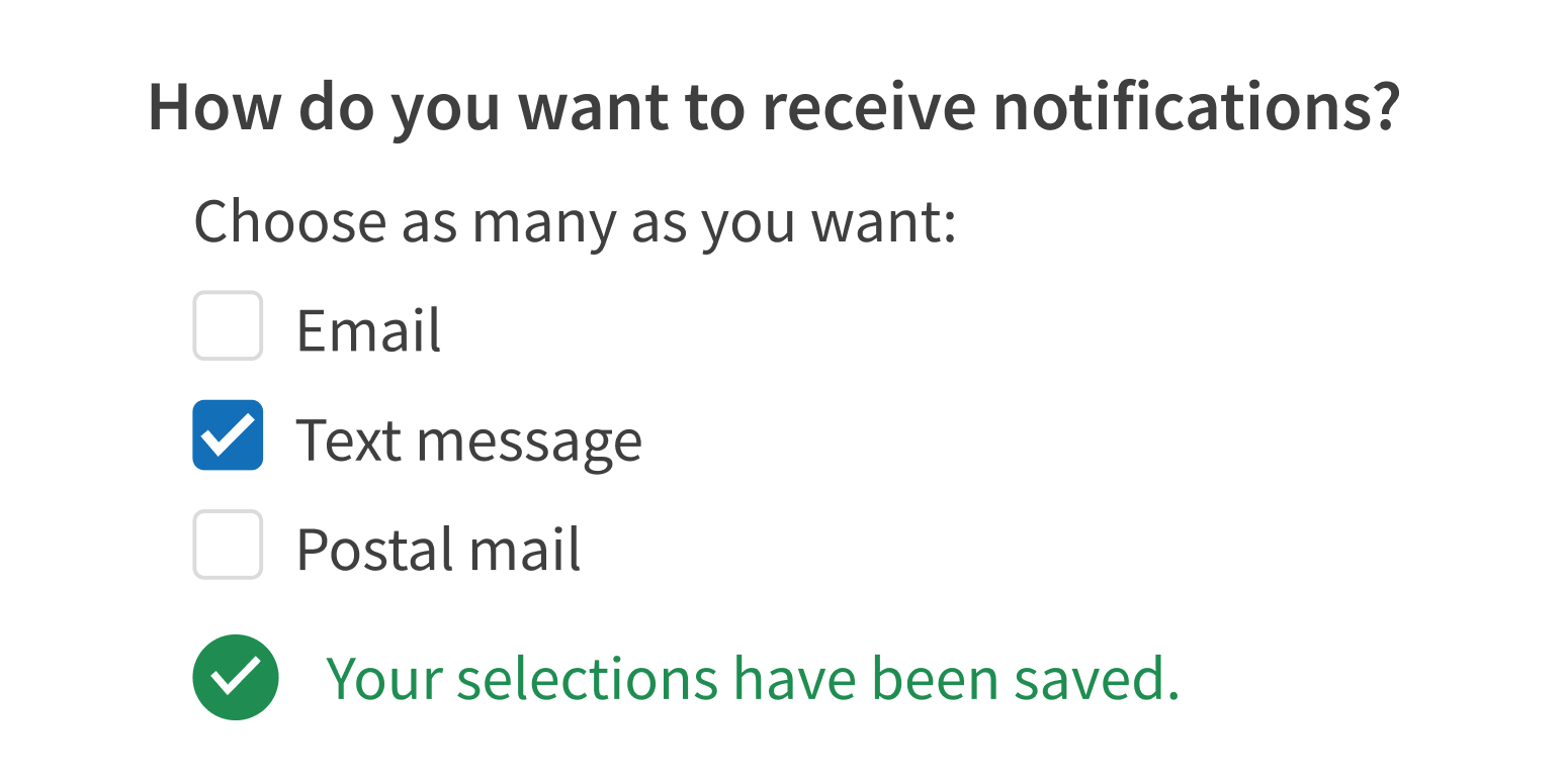 <p>Use an alert type that matches the message content.</p>