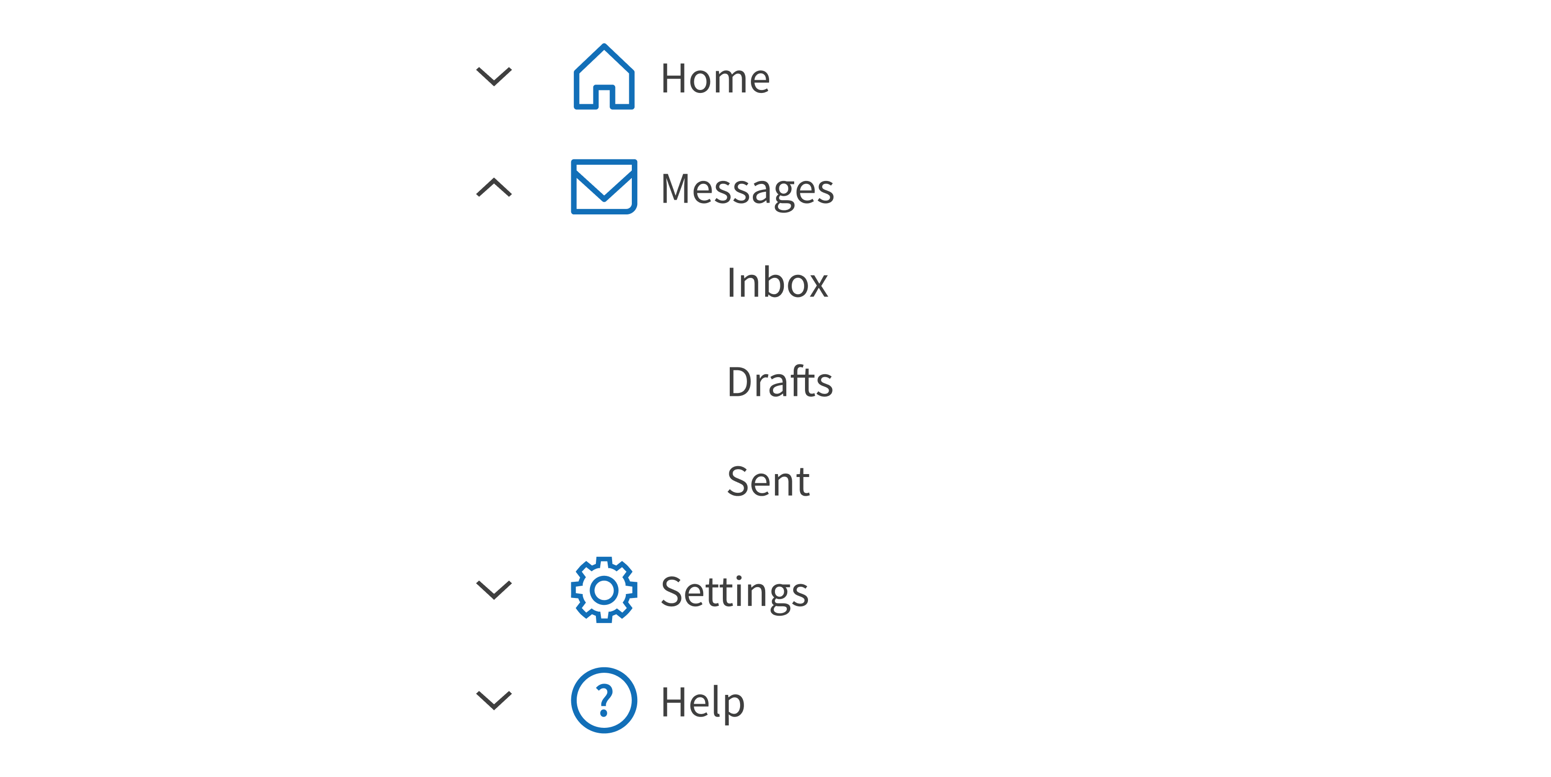 <p>If using icons, apply them to all nodes in the same level.</p>