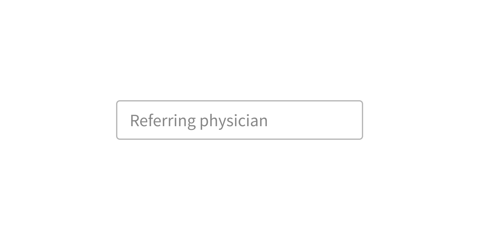 <p>Use placeholder text as a label.</p>