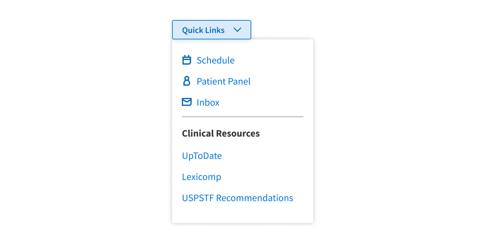 <p>If using icons, apply them to all items in the list or section.</p>