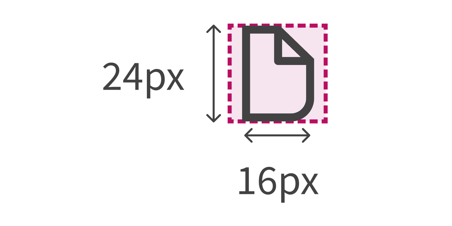 <p>Make sure the longest dimension is 24 or 16px.</p>