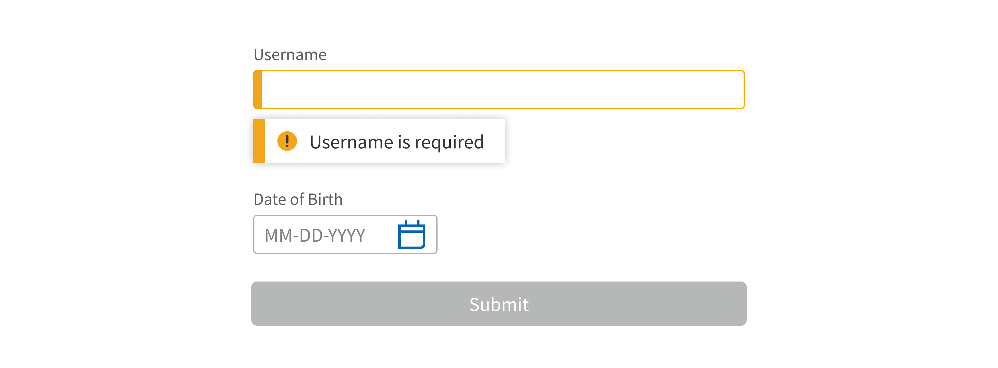 Form errors