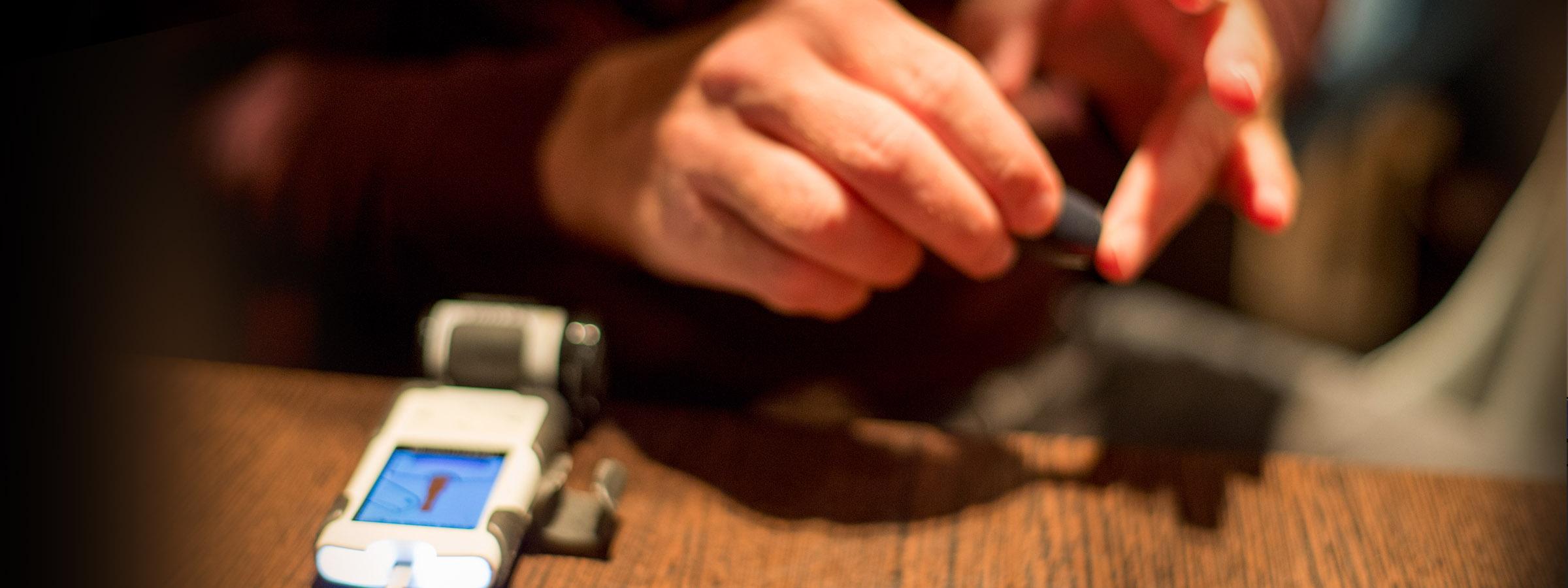 Medical device on table.