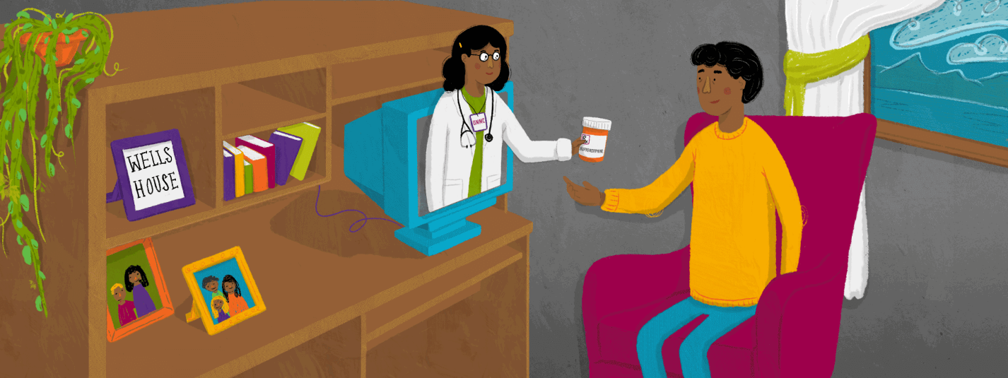 athenahealth illustraton of virtual medication-assisted therapy