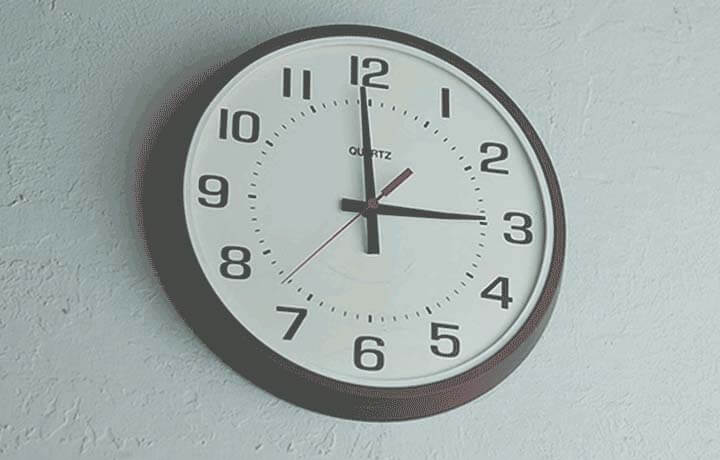Analog clock on the wall
