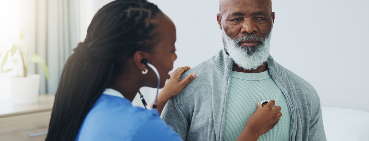 Medicare patient being seeing by physician