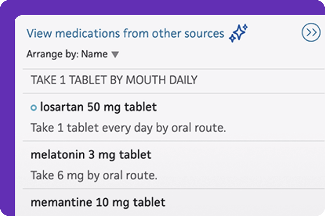 A view of external patient information that the is added to the patient’s chart.