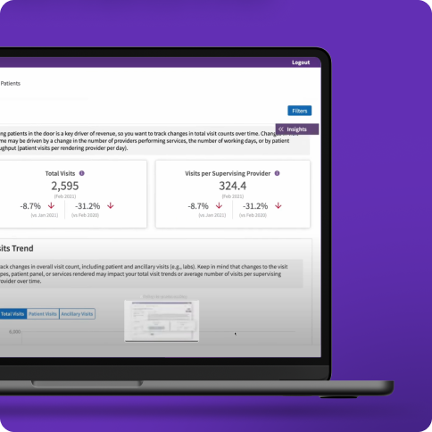 athenaOne's ai-native solution within a laptop screen against a purple background