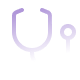 light purple stethoscope icon
