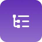 Icon for AI results set in purple background