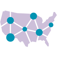 Map USA Network Purple