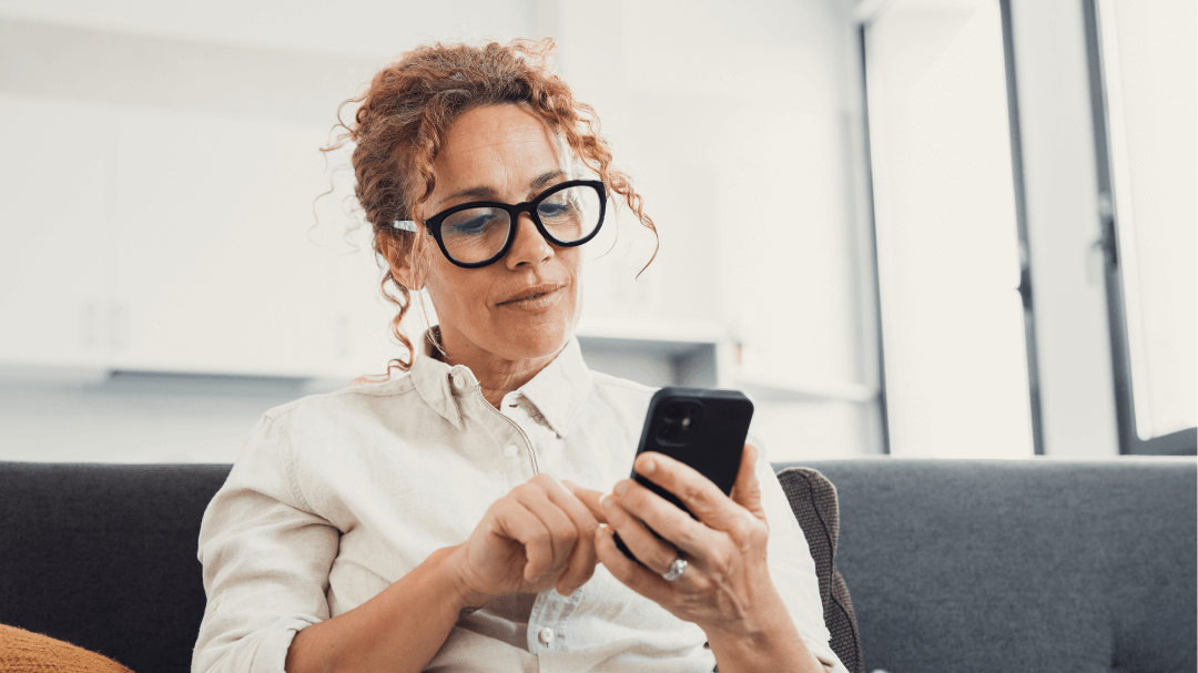 Physician uses their phone to help calculate MIPS score.