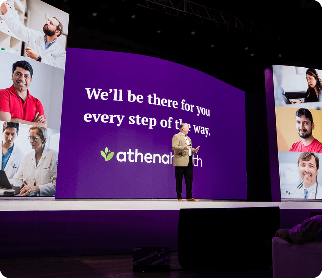 athenahealth's CEO Bob Segert on stage during Thrive Summit event